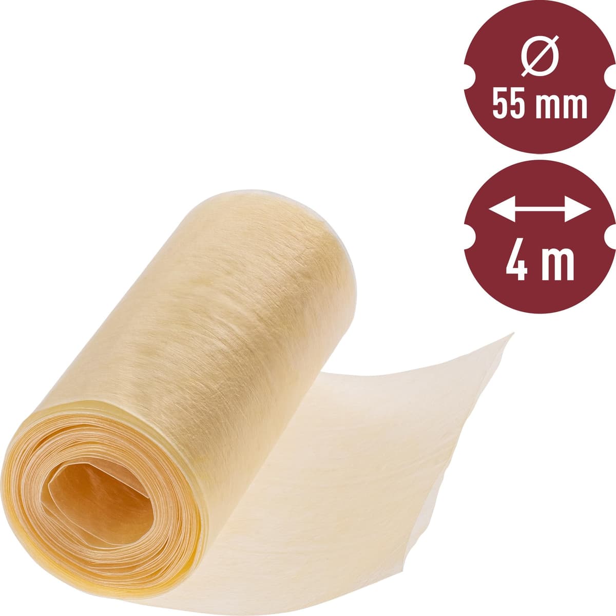 BROWIN® Darm artificial Ø55, 4 m, intestino proteínico de alta calidad para productos de carne y embutidos caseros, funda perfecta para salchichas, salchichas y más | fácil de manejar y usar — view 4