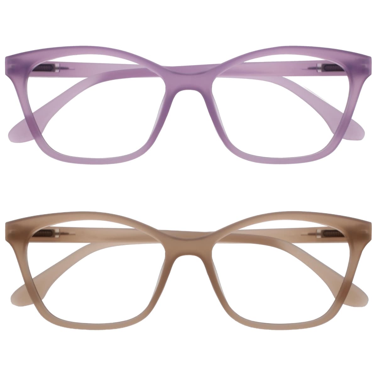 OPULIZE KAT Reading Glasses - Stylish Cat's Eye Frame - Men and Women - Spring Hinges, 2 Pack - Black / Tortoise Brown — view 22