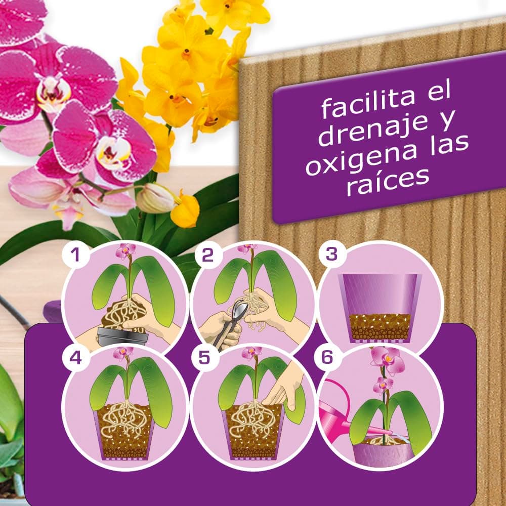 Flower - Sustrato para Orquídeas 5 L | Corteza de Pino para Orquídeas y Plantas Epífitas | Drenaje y Aireación | Retención de Humedad | Desarrollo Radicular — view 4