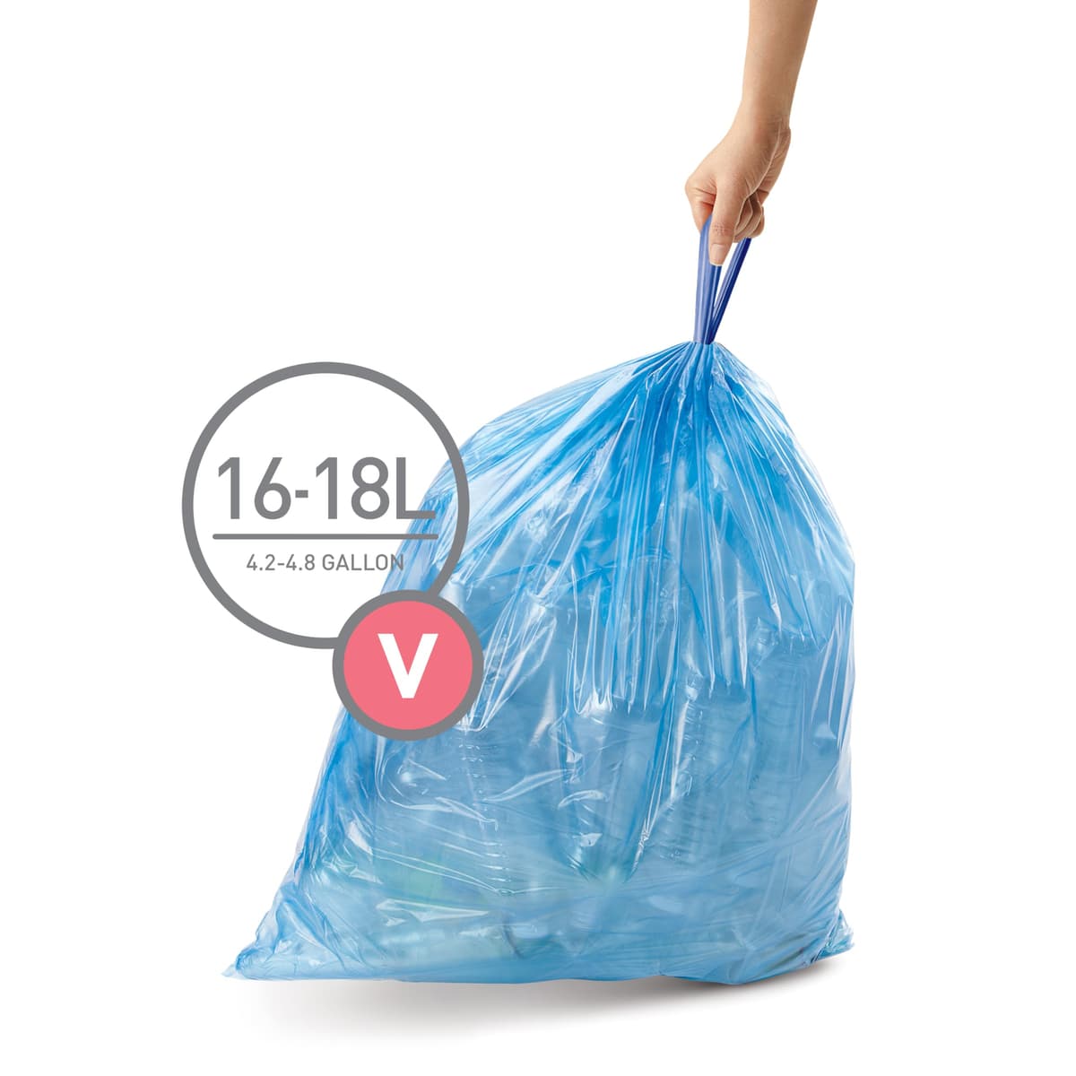 simplehuman CW0258 3 x paquete de 20 bolsas de basura a medida (60 bolsas), código H, plástico blanco — view 108
