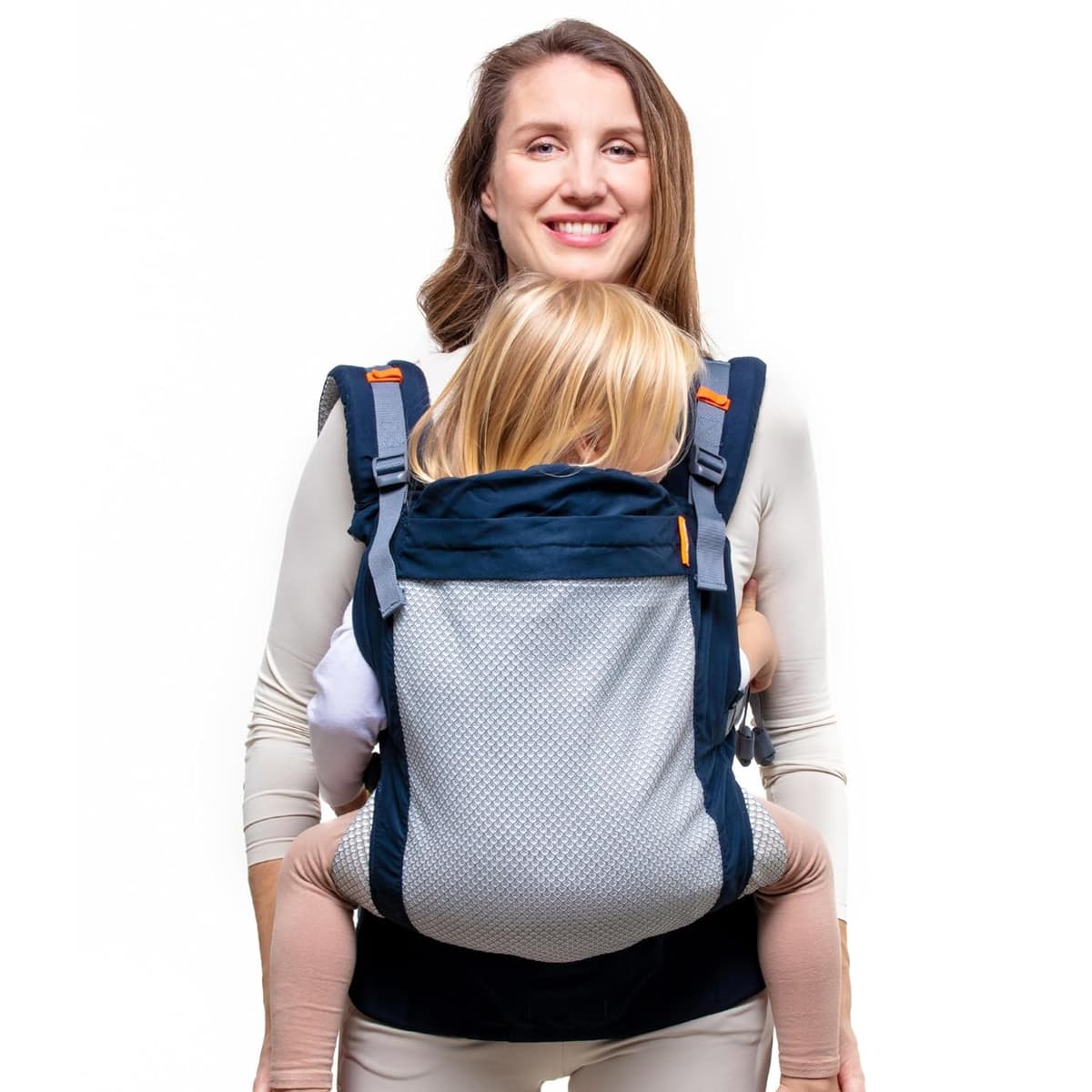 Beco Toddler Carrier with Breathable 3D Mesh & Extra Wide Seat - Front-Carry & Backpack Style - Lightweight Sling Carrier for Children (24-48 Months) - Cool Navy