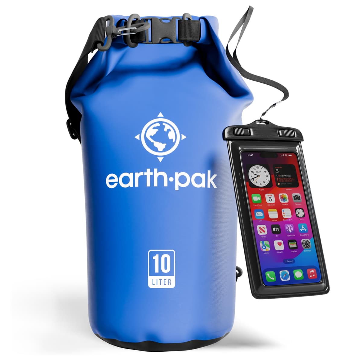 Earth Pak Waterproof Dry Bag - Roll Top Waterproof Backpack Sack Keeps Gear Dry for Kayak with Waterproof Phone Case — view 59