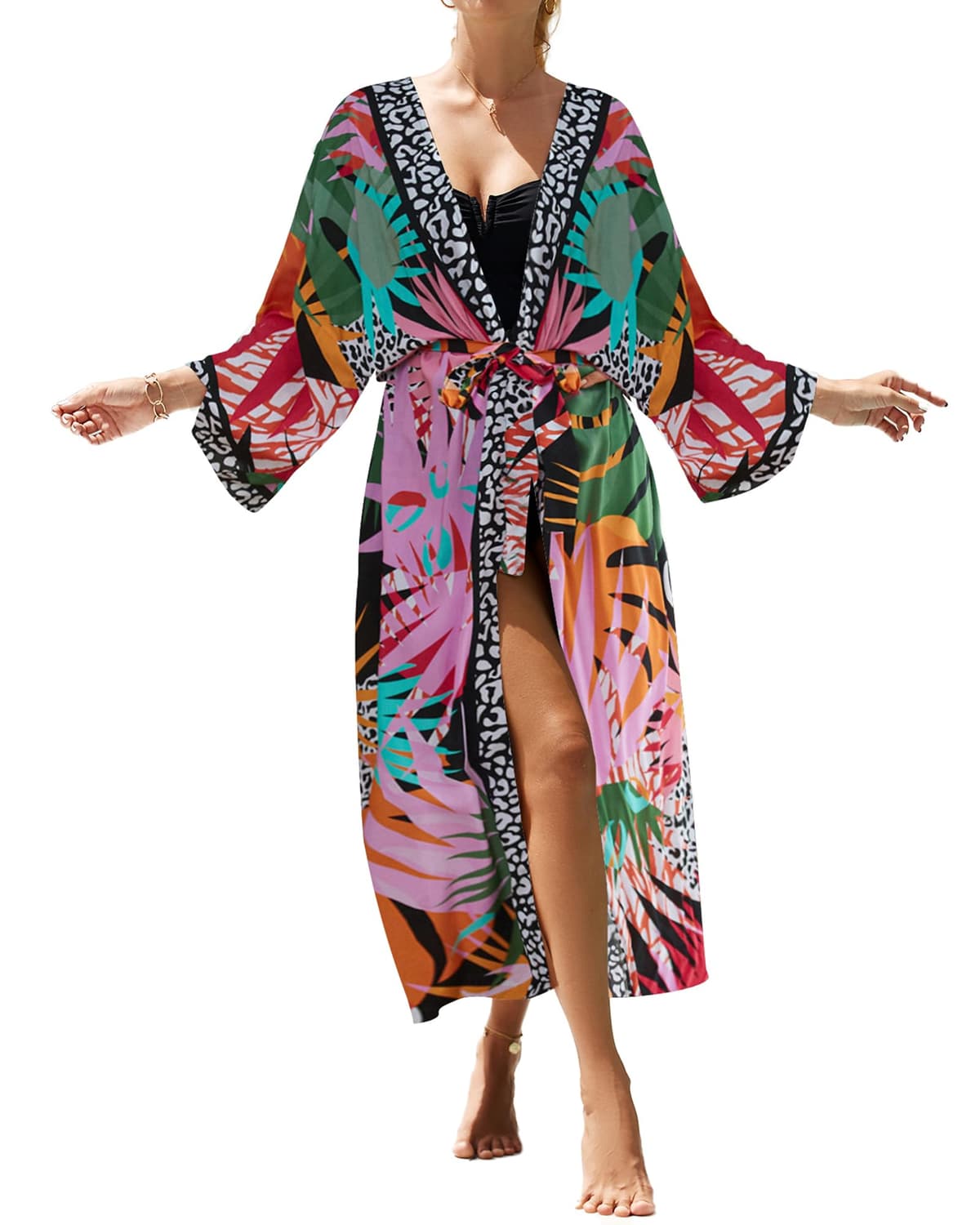 Bsubseach Bikini Bohemio para Mujer para bañador Kimono cárdigan — view 14