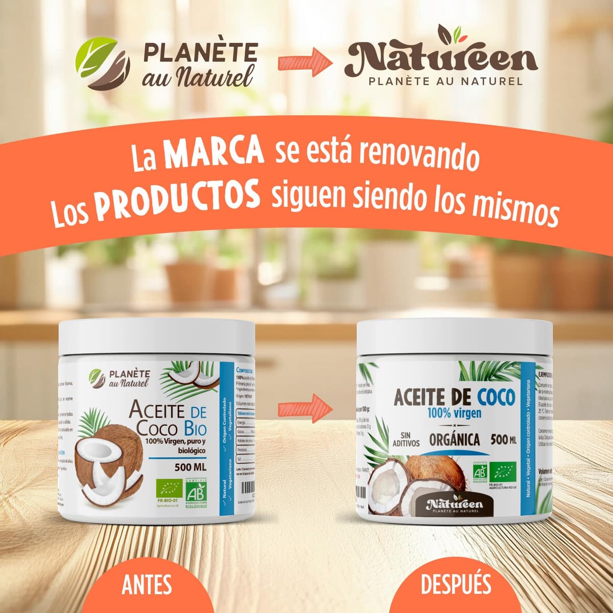 Aceite de Coco Virgen Orgánico 1 L - PRENSADO EN FRIO - Ideal para Cocinar - Ingredientes Naturales - Virgen Extra - Hidrata Piel y Cabello - Apto para Veganos — view 4
