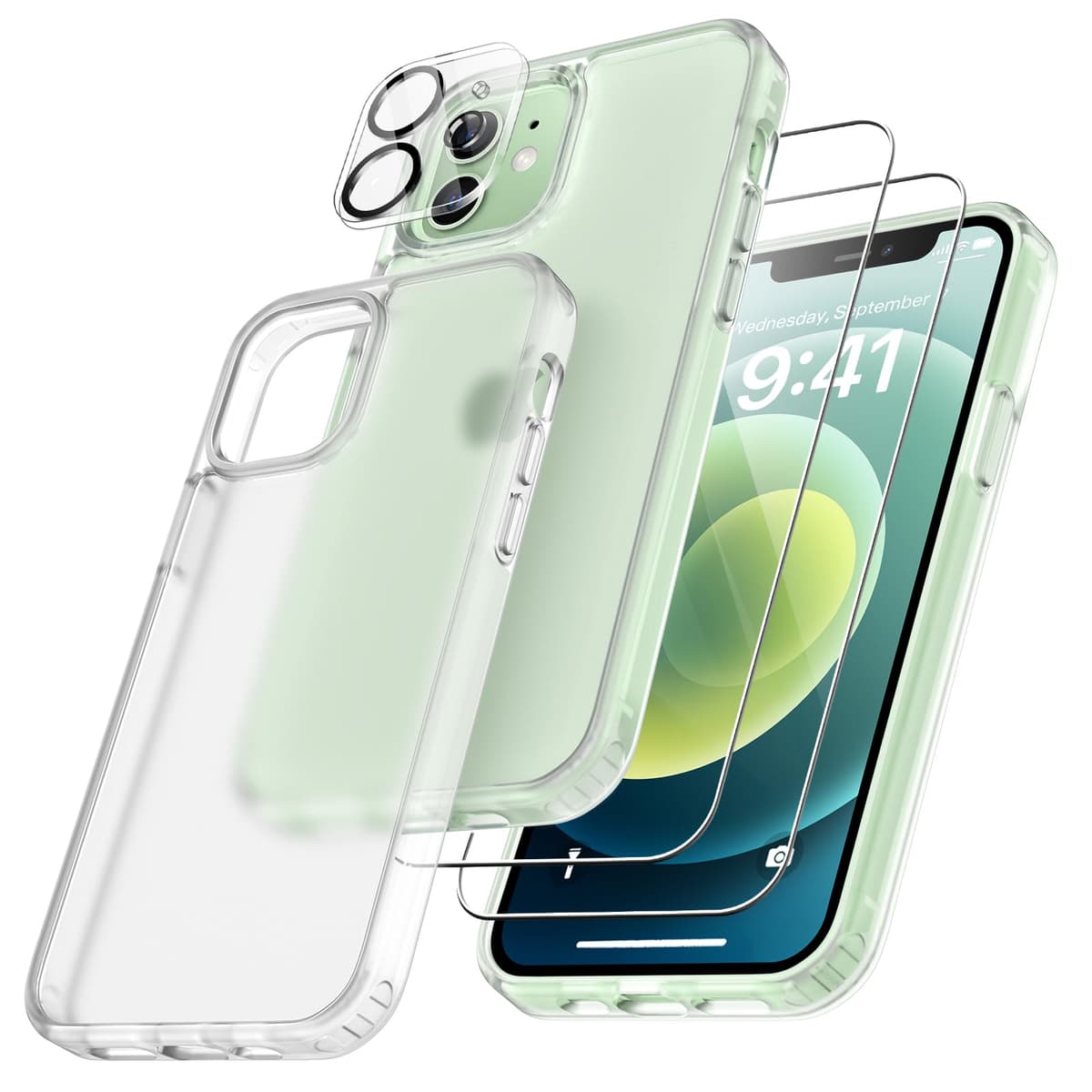 FLLAO 4 en 1 Funda para iPhone 15 con 2 Protector Pantalla y 1 Protector Lente Cámara, [Almohadilla de Aire integrada] Antigolpes Antiarañazos Carcasa 6,1 Pulgadas, Transparente — view 18