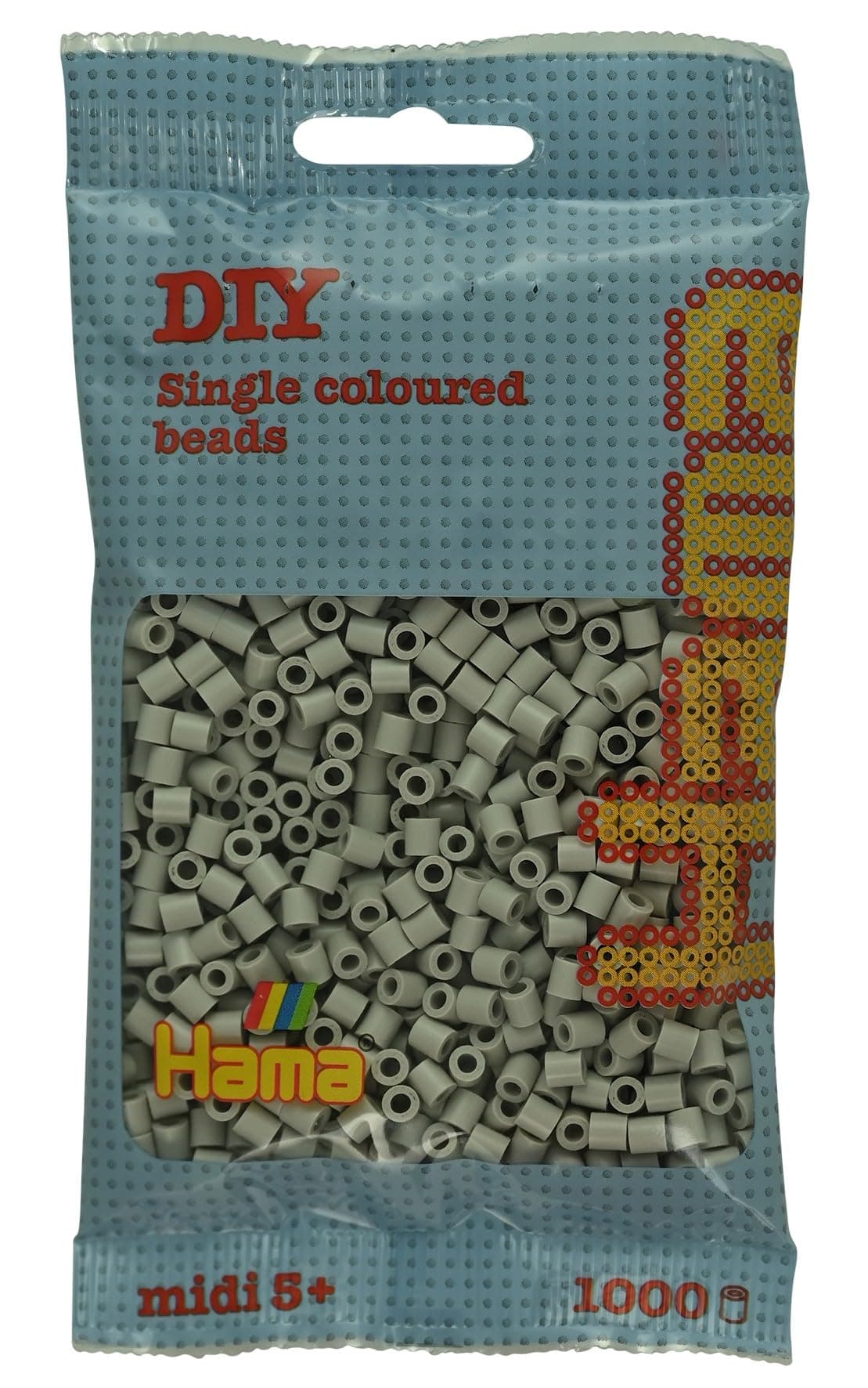 HAMA Bolsa de perlas | Aprox. 1000 cuentas midi fusibles para manualidades y mosaicos | Perlas de fusión para niños creativos 5+ | Juego de arte y decoración | Beige — view 66