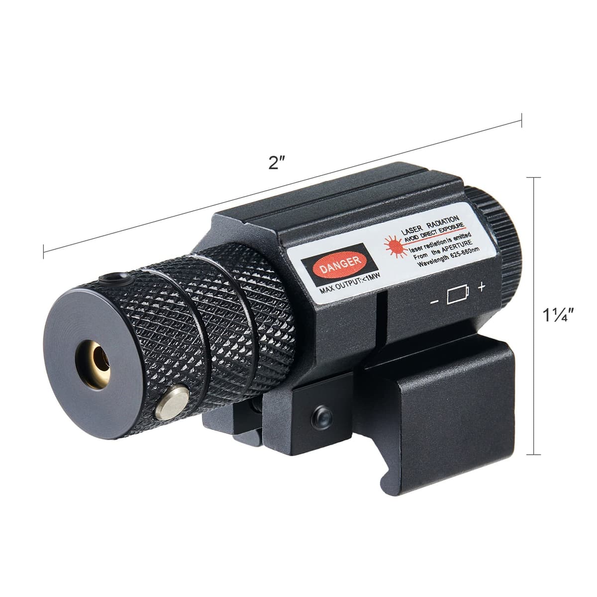 Pinty Compact Tactical Red Rail Laser Sight with Picatinny Mount Alan Wrenches for Hunting - Easy & Bright — view 3