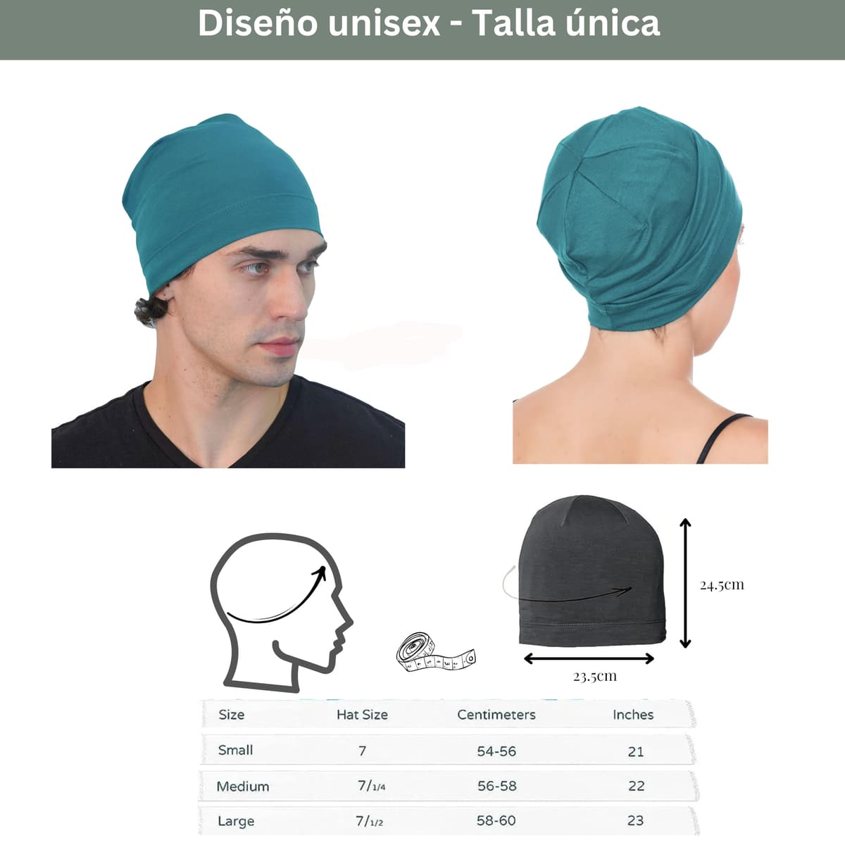 Deresina Gorro de Quimioterapia de Bambu para Mujeres y Hombres – Ultrasuave, Ligero y Transpirable, Ideal para Alopecia y Caida del Cabello, Todo el Ano, Alternativa a la Peluca — view 4