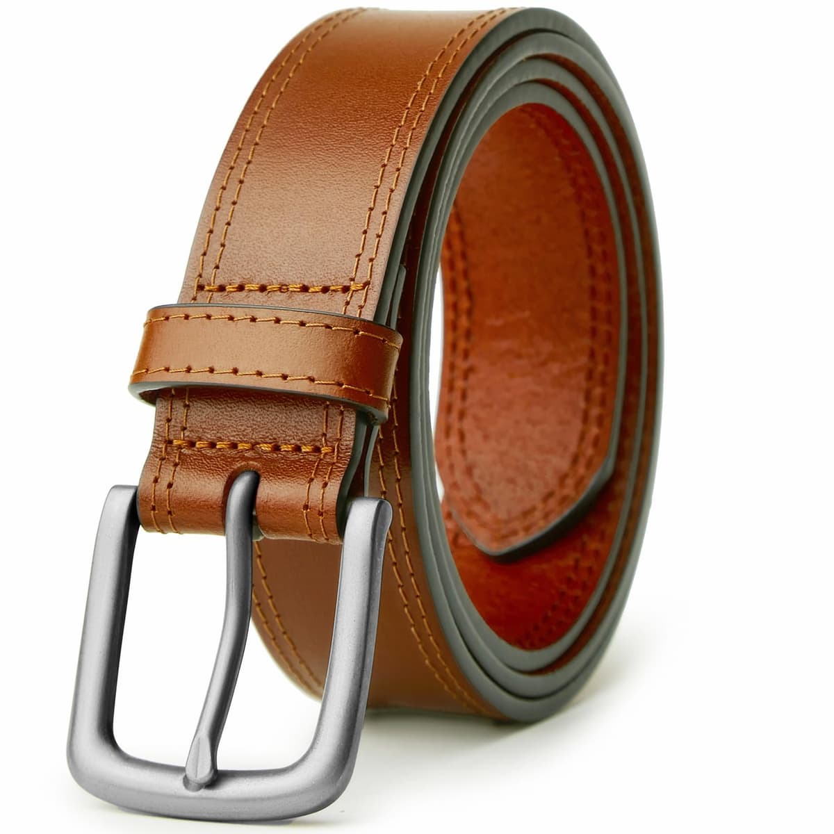 Vatan Men's Genuine Leather Casual Every Day Jeans Belts, Handmade Men Leather Belt with Gift Box — view 11