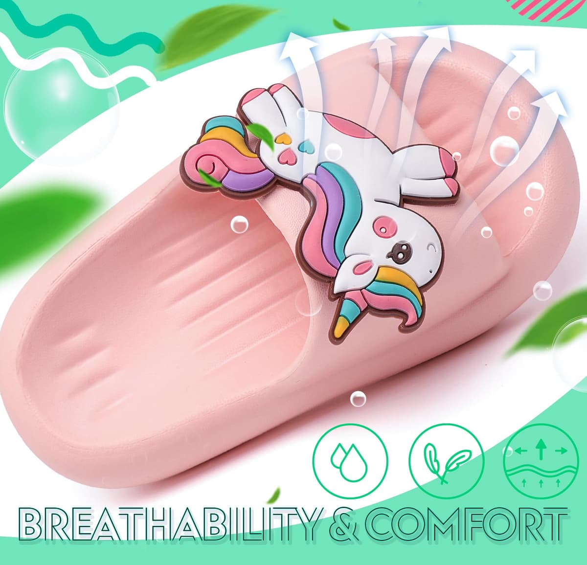 Vunavueya Chanclas de Baño Antideslizantes para Niños y Niñas - Ultraligeras <150g (Tallas 22/23 EU) - 20-36 EU, Sandalias Zapatillas EVA para Baño, Playa, Piscina, Jardín Interior y Exterior — view 6