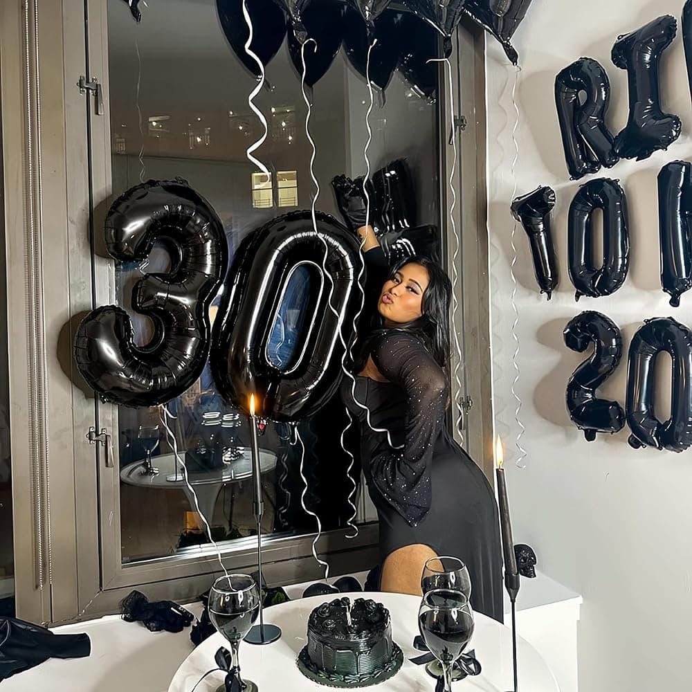 Foil Globo Número 5 Azul 40" (101cm), Inflable Helio o aire, Gigante Numeros 0-9, 10-19, 20-29, 30-100, Grande Globos Decoración para La Boda Aniversario y Cumpleaños Fiestas — view 304
