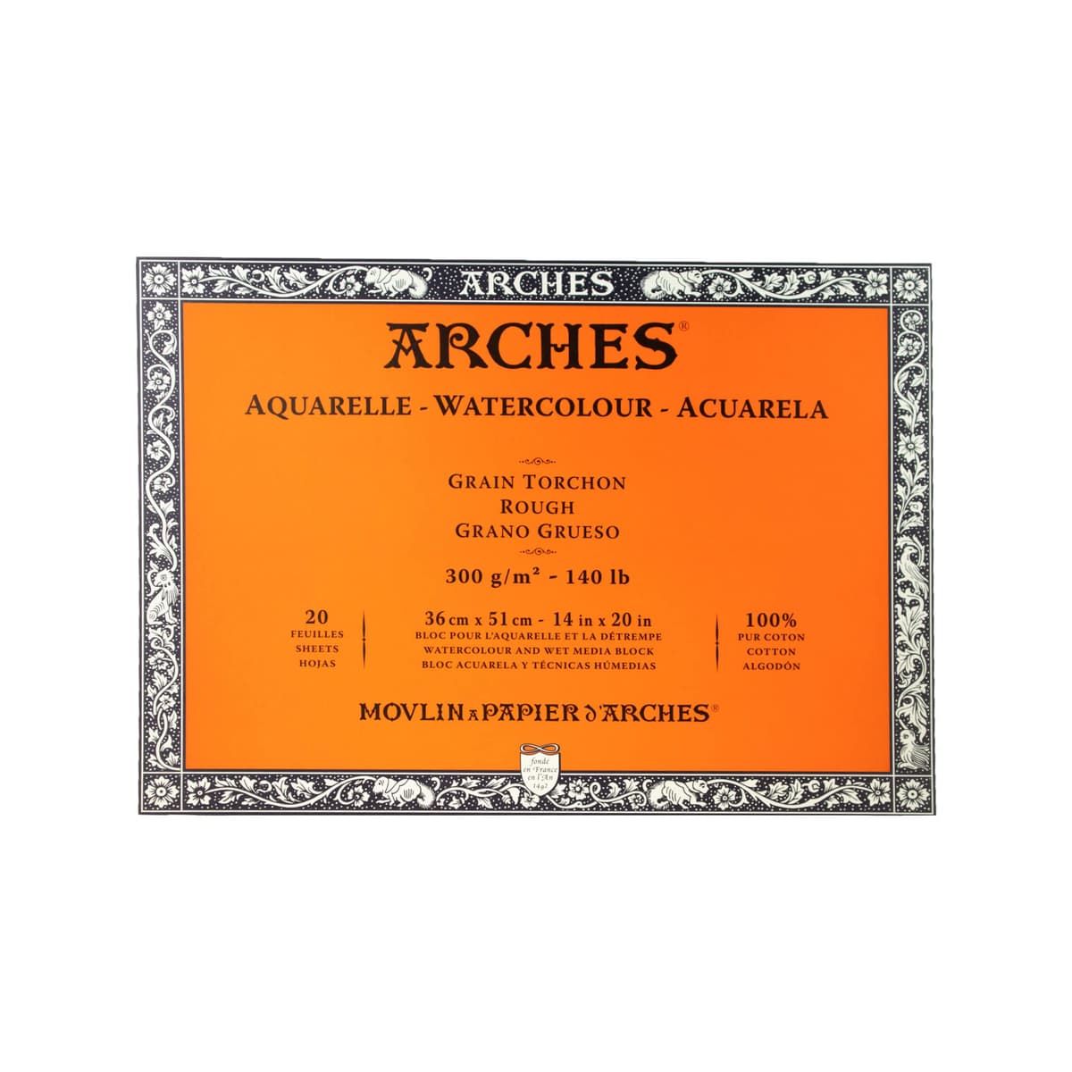 Arches - Papel de acuarela, bloc 12 hojas engomado 1 lado, grano fino, 300 g/m², 23 x 31 cm — view 32