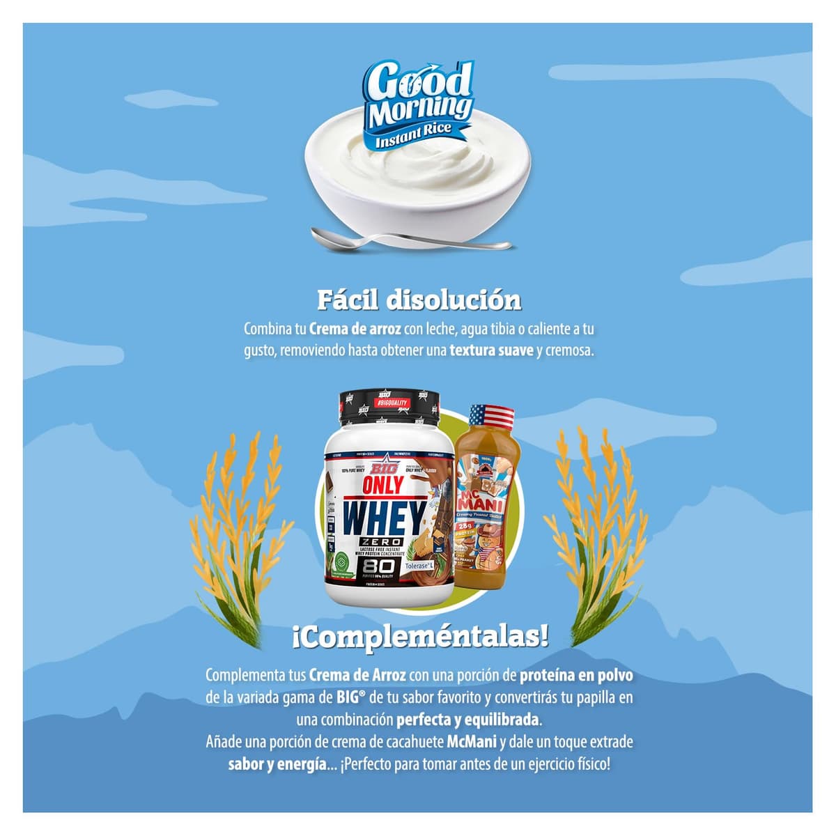 MAX PROTEIN - Crema de Arroz - Crema de Arroz Fitness 1000g – Fuente de Carbohidratos de Máxima Calidad para Masa Muscular – Ideal Pre Entreno y Post Entreno – Vegana y Sin Lactosa – Minidona — view 4