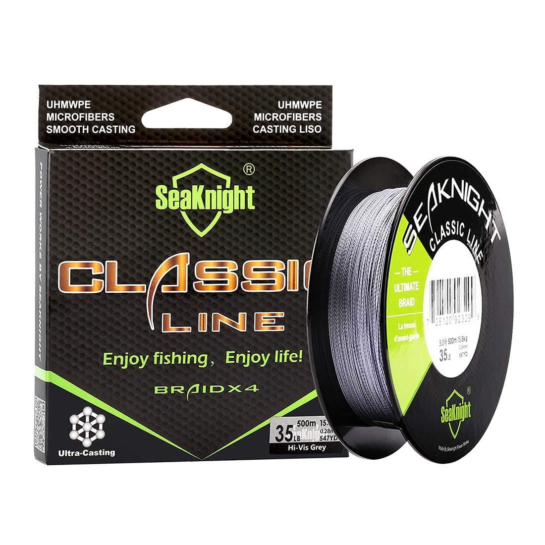 SeaKnight Classic sedal Trenzado Pesca 4 Hilos 300M/500M Liso Linea de Pesca de la Carpa, Pesca en el mar 6-50LB — view 10
