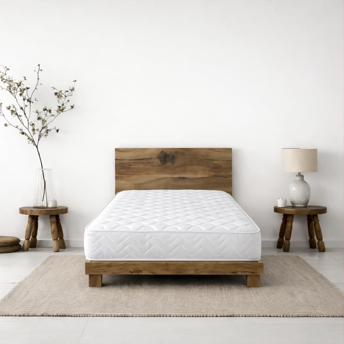Starlight Beds Single Mattress – Memory Foam Mattress with Springs, Maximum Value, 18cm Deep, Plush, White,(90cm x 190cm) — view 2