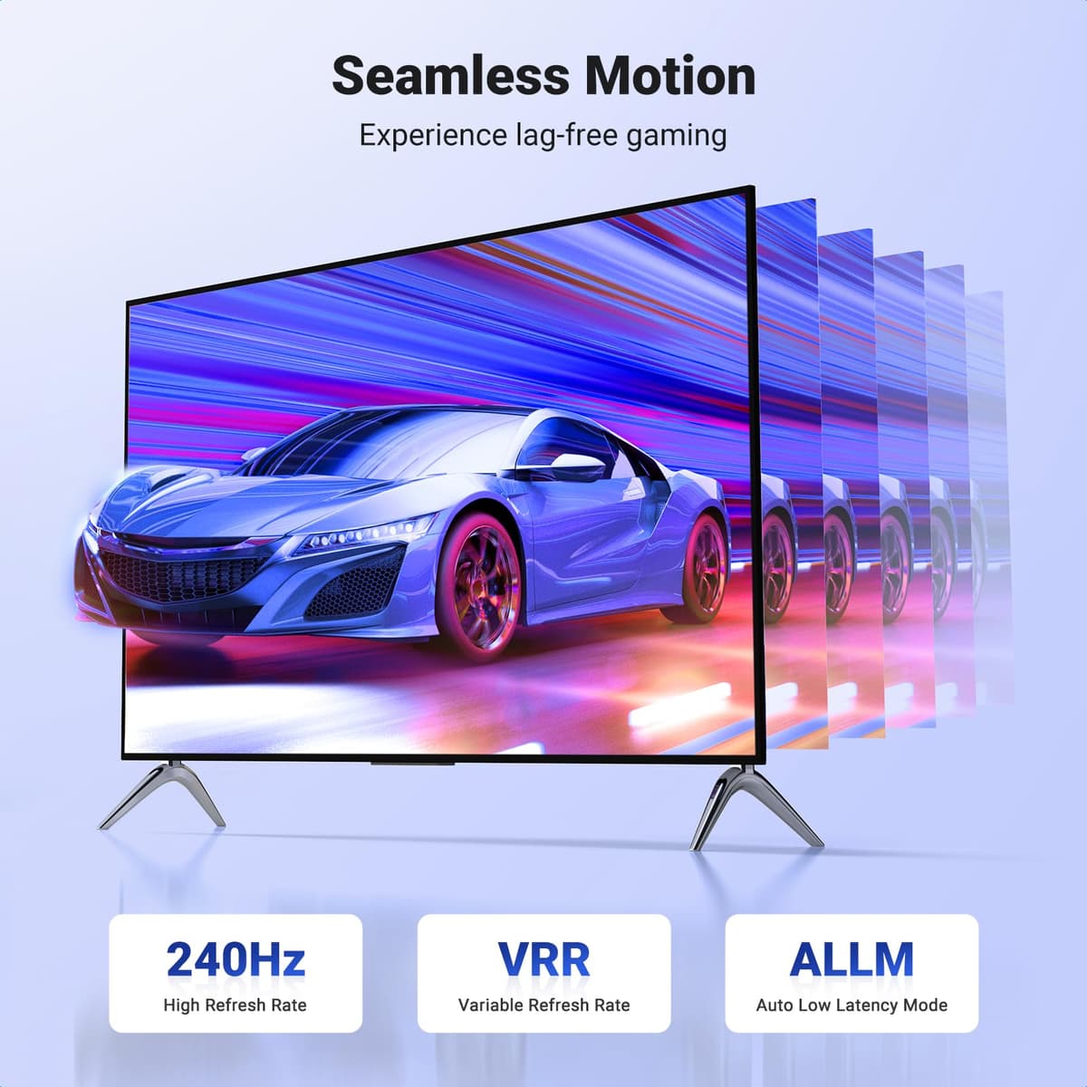 UGREEN HDMI 2.1 Cable 10K 8K 4K 1440P@240/165/144/120Hz eARC HDR Ultra High Speed 48Gbps HDCP 2.3 Dolby Atmos Vision Compatible with PS5/4 Xbox Series S/X Soundbar TV Gaming Monitor Laptop PC DVD(2M) — view 4
