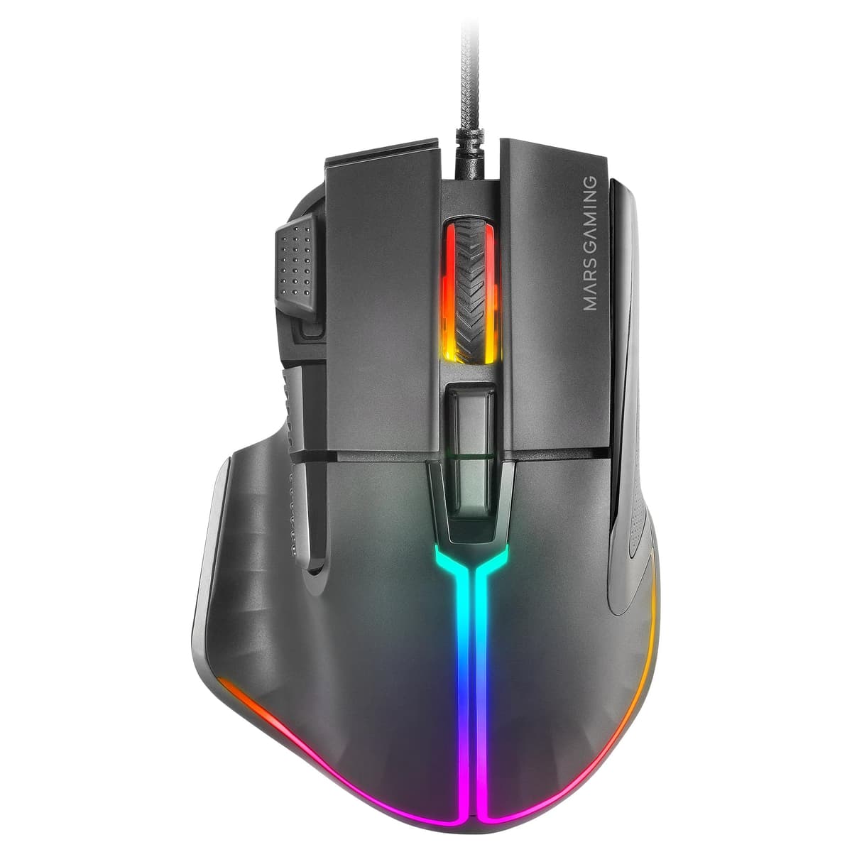 Mars Gaming MM024, Ratón Gaming RGB, Sensor Óptico 4000 dpi, Switches Mecánicos Huano, Iluminación RGB Flow, Ajuste On-The-Fly 1200/2400 / 3200/4000 dpi, Compatibilidad Multiplataforma, Negro — view 37