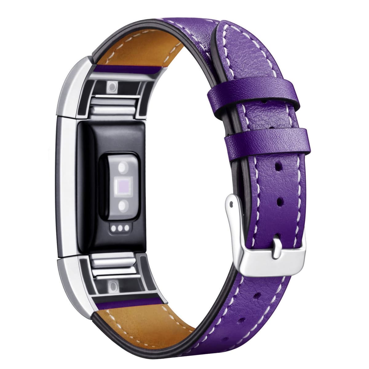 Mornex Correa de Cuero Genuino Compatible Charge 2, Correa Ajustable Correas de Recambio Pulseras Pulsera Banda de Actividad Física con Conectores de Metal — view 7