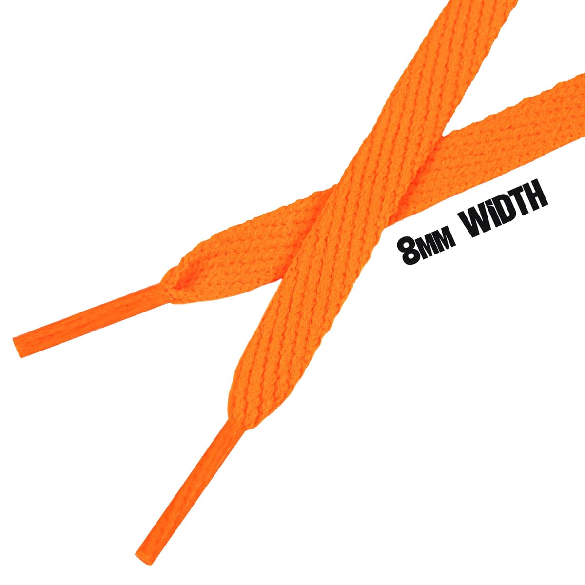 Kilter Flat Shoelaces 8mm Wide Trainers, Boots, Hi-Tops, Shoes, Football, Rugby, Gym, Running, Fashion — view 3