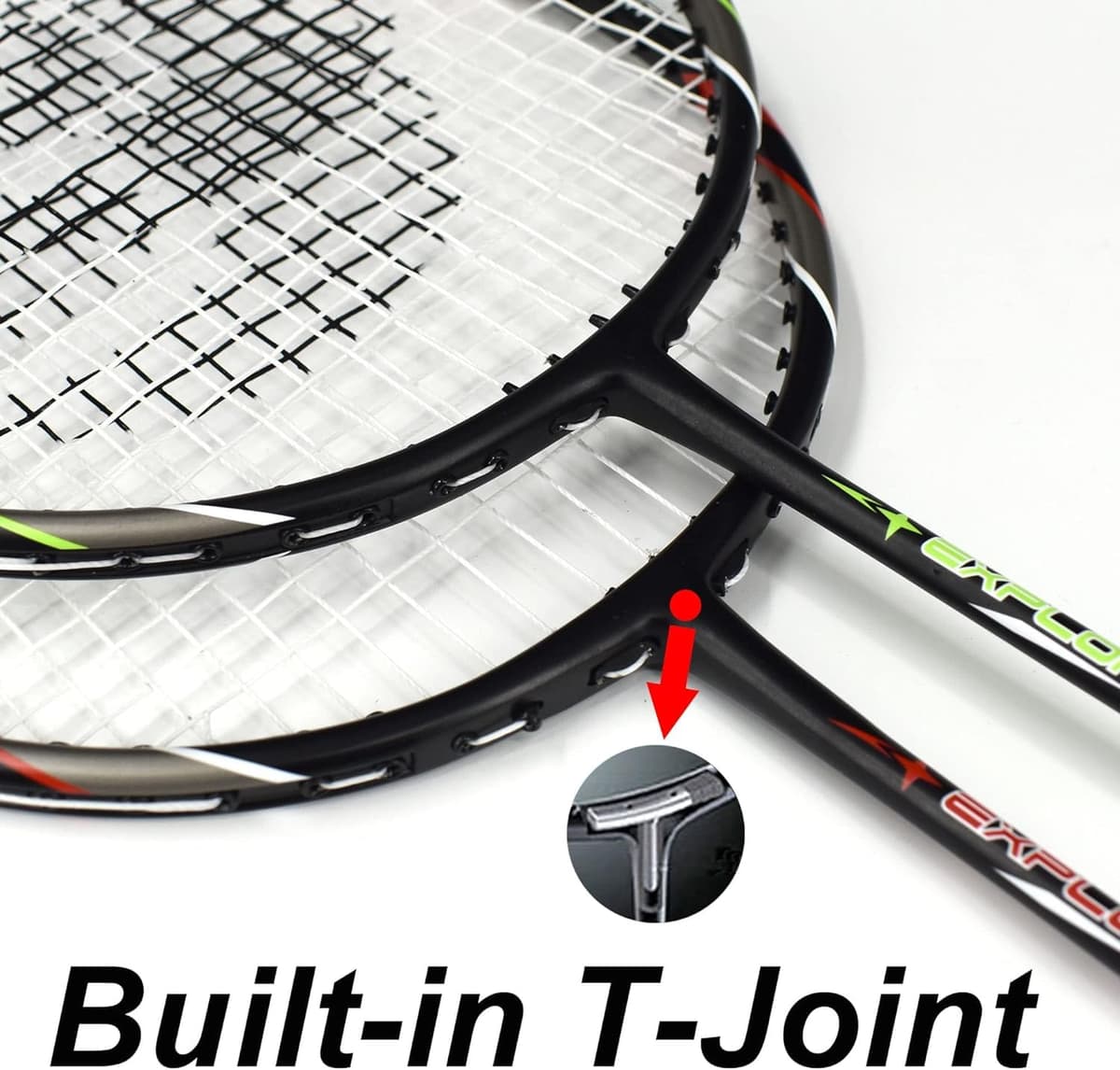 Senston Raquetas de Bádminton,Unisex Adulto Badminton Racket-Incluyendo bádminton Bolsa/2 Raquetas/2 bádminton/2 Sobregrip — view 3