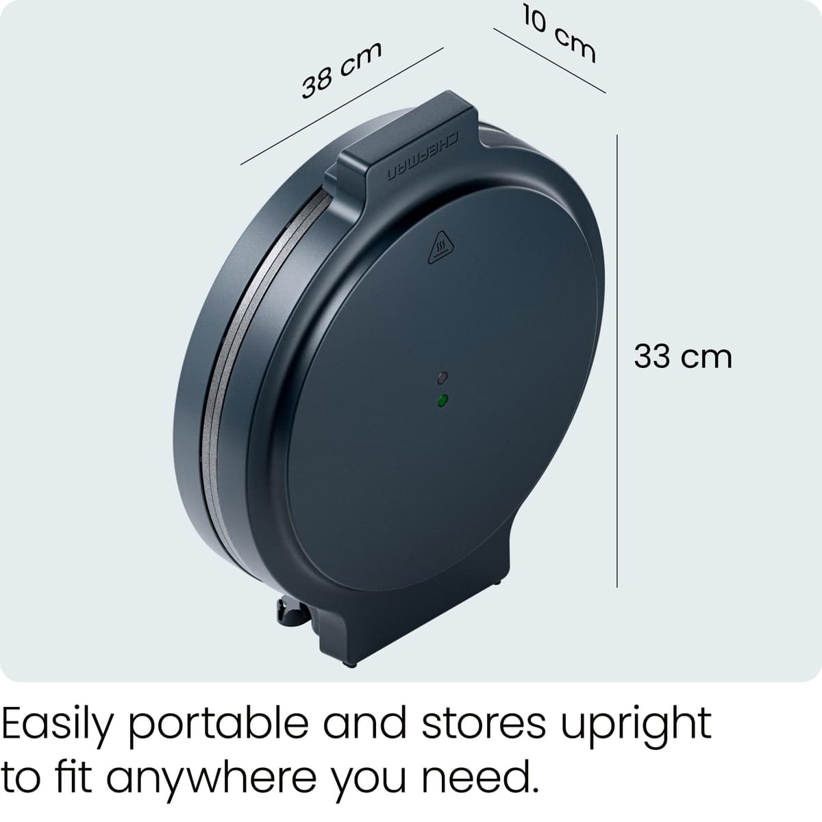Chefman Everything Maker, 30cm Pizza Oven, Omelette Maker Non Stick Pan, 1570W, 220C High Heat, Digital Cookbook Included, LED Power Indicator Lights and Vertical Storage — view 7