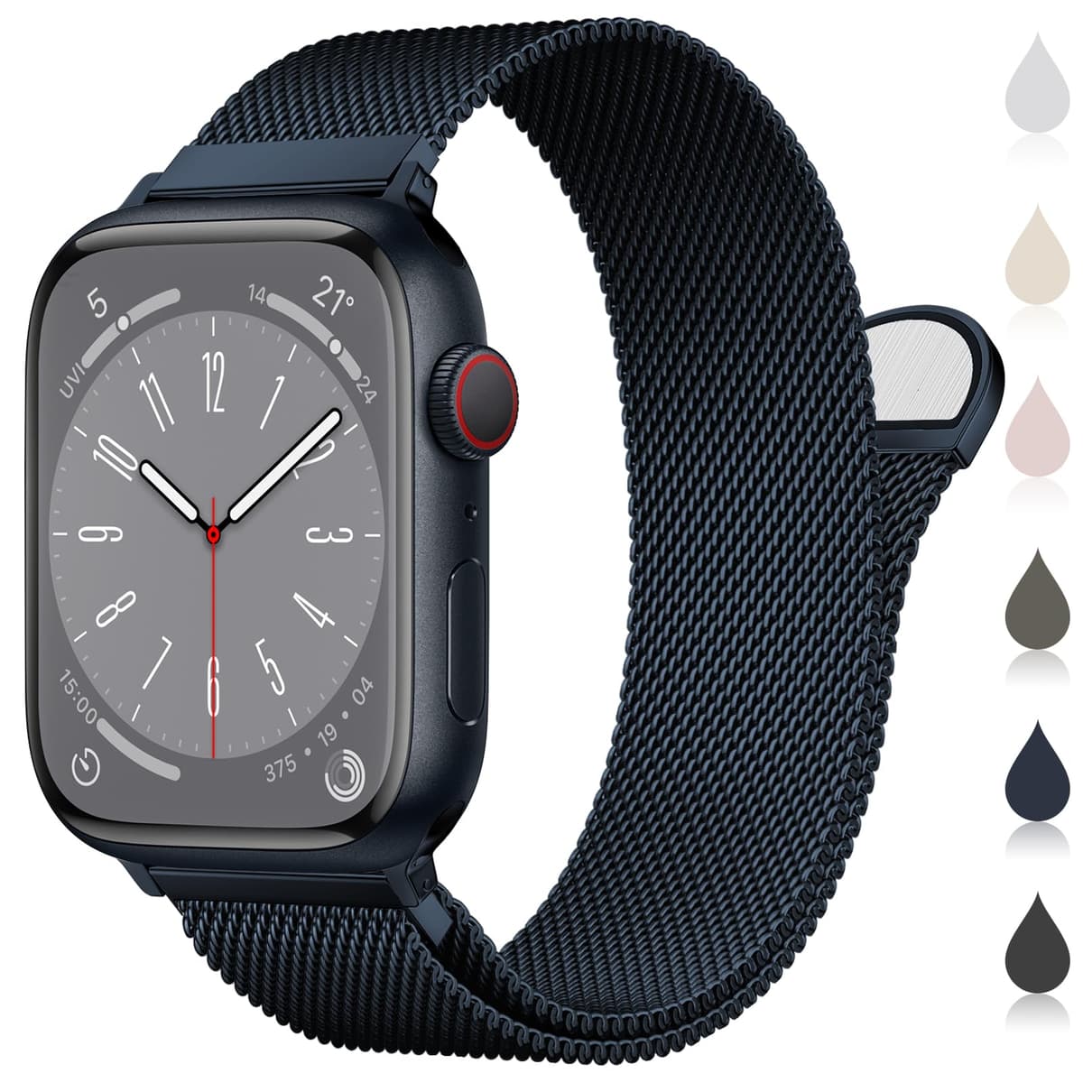 Original Milanese Loop Compatible with Apple Watch Straps 38mm 40mm 41mm 42mm 44mm 45mm 46mm 49mm Women & Men, Magnetic Clasp Adjustable Metal Bands for iWatch Series 11 10 9 8 7 6 5 4 2,Ultra 3,SE 3 — view 17