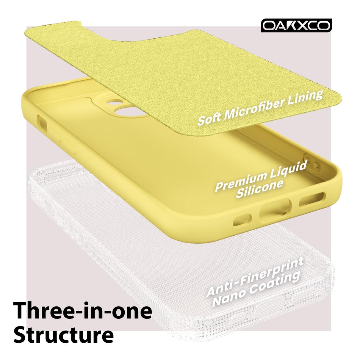 oakxco for iPhone 17 Pro Max Phone Case Liquid Silicone, Cute Thin Slim Grip Soft Rubber Gel for Women Men, Smooth Matte TPU Plain Solid Color Girly Simple Case with Camera Cover, Light Pink — view 1189