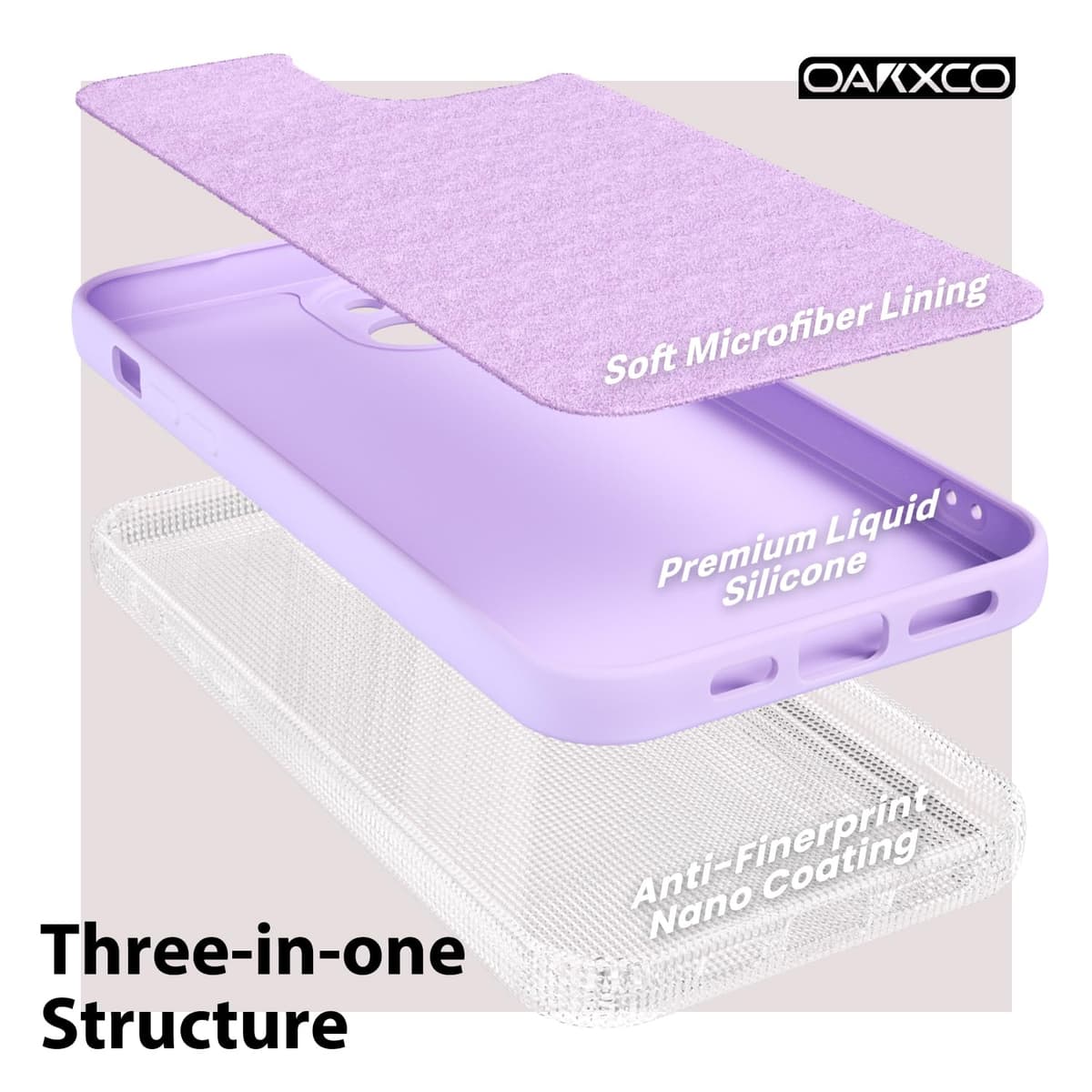 oakxco for iPhone 17 Pro Max Phone Case Liquid Silicone, Cute Thin Slim Grip Soft Rubber Gel for Women Men, Smooth Matte TPU Plain Solid Color Girly Simple Case with Camera Cover, Light Pink — view 1003