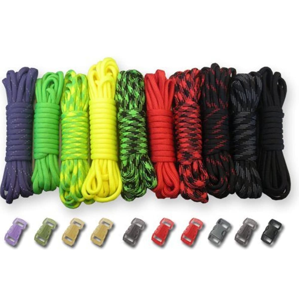 PARACORD PLANET 550lb Type III Paracord Combo Crafting Kits with Buckles