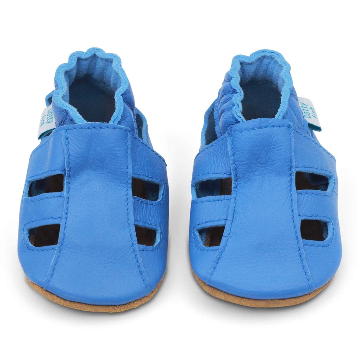 Dotty Fish Soft Sole Leather Sandals for Babies & Kids – Barefoot Feel, Non-Slip Sole, Breathable, Lightweight & Flexible Summer Shoes for Boys & Girls - British Brand - 0-6 Months - 4-5 Years — view 11