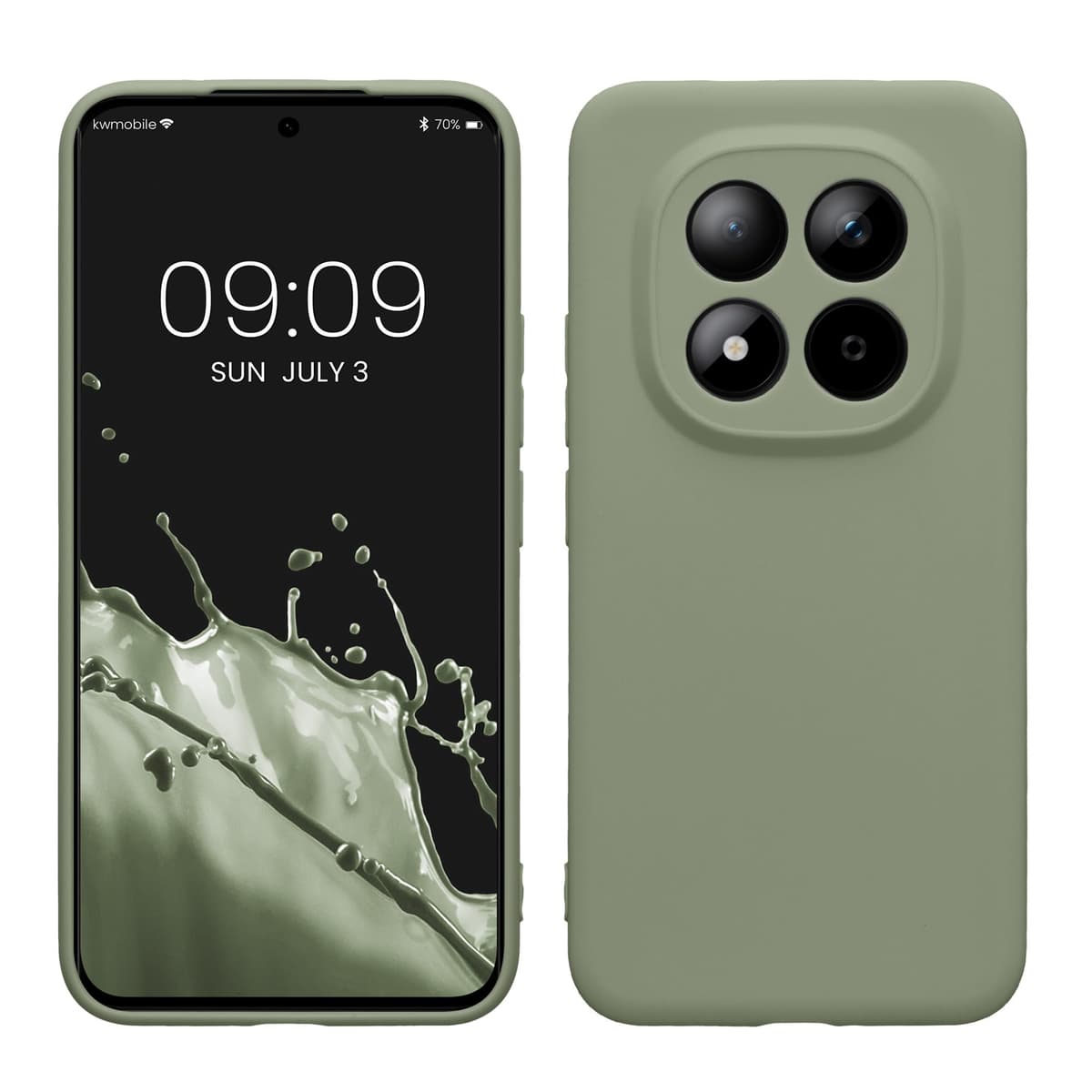 kwmobile Carcasa Compatible con Xiaomi Redmi Note 14 Pro 5G / Poco X7 Funda - Funda Ultrafina de TPU con Bordes elevados - Lavanda Metalizado — view 278