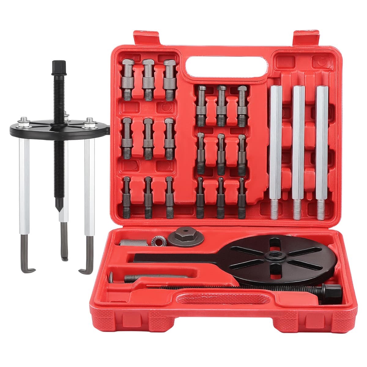 21 Pcs Bearing Puller Set Inner Hole Bearing Puller 3 Jaw Bearing Removal Tool Gear Puller Disassembly
