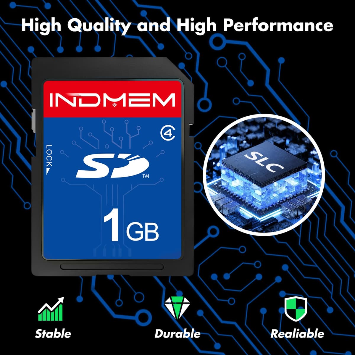 SD Card 1GB Class 4 MLC Secure Digital Flash Memory Card Camera Card 2 Packs — view 2