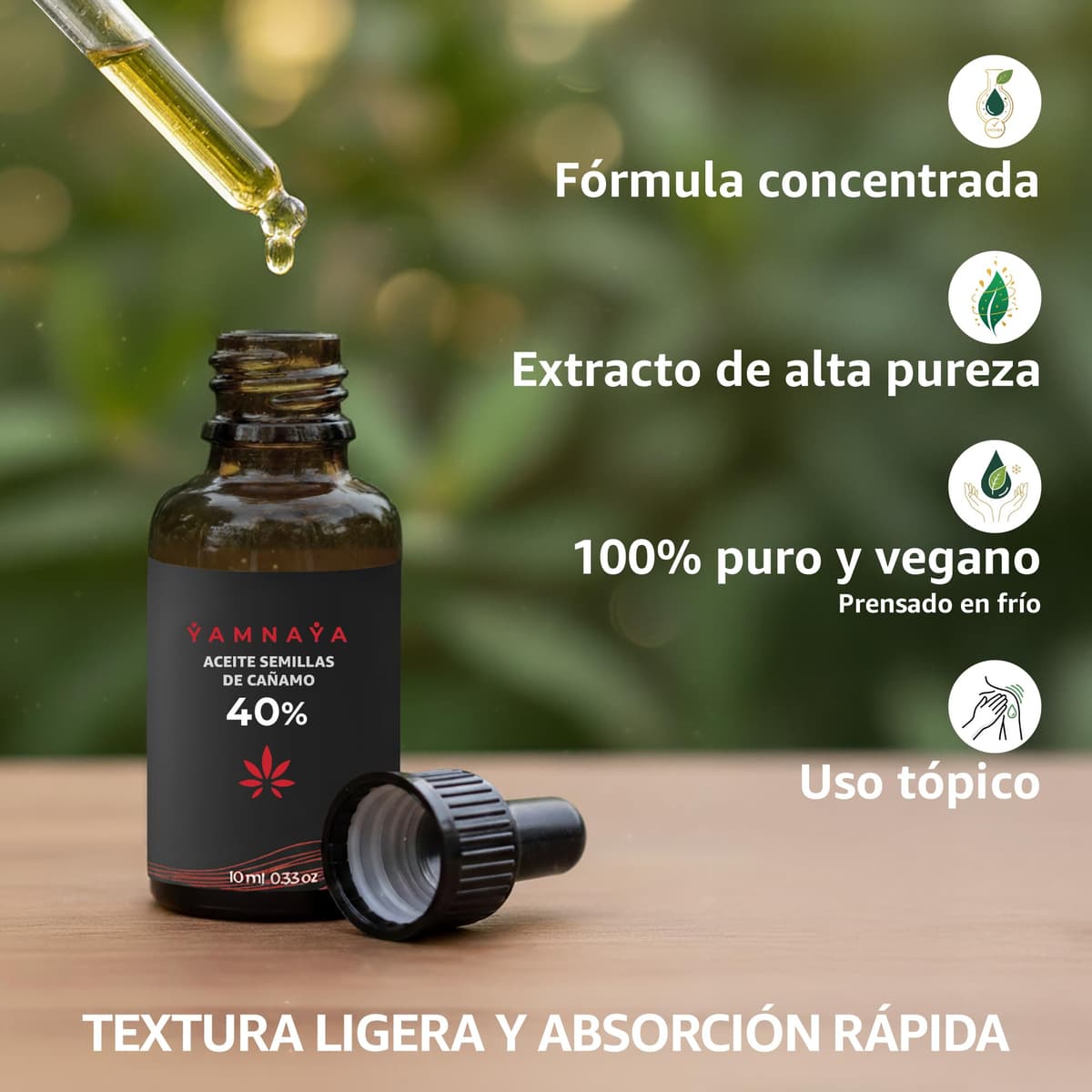 Aceite de semillas de cáñamo premium 40% | Prensado en frío y vegano | Aceite natural puro sin aditivos | Calidad ultra probada en laboratorio | Yamnaya — view 5