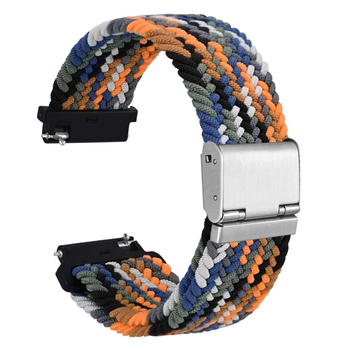 WOCCI Tejido Correas Reloj de Nailon para Hombre y Mujer, Hebilla Ajustable, Liberación Rápida, Trenzado Bandas Deportivas de Repuesto 18mm 19mm 20mm 21mm 22mm — view 31