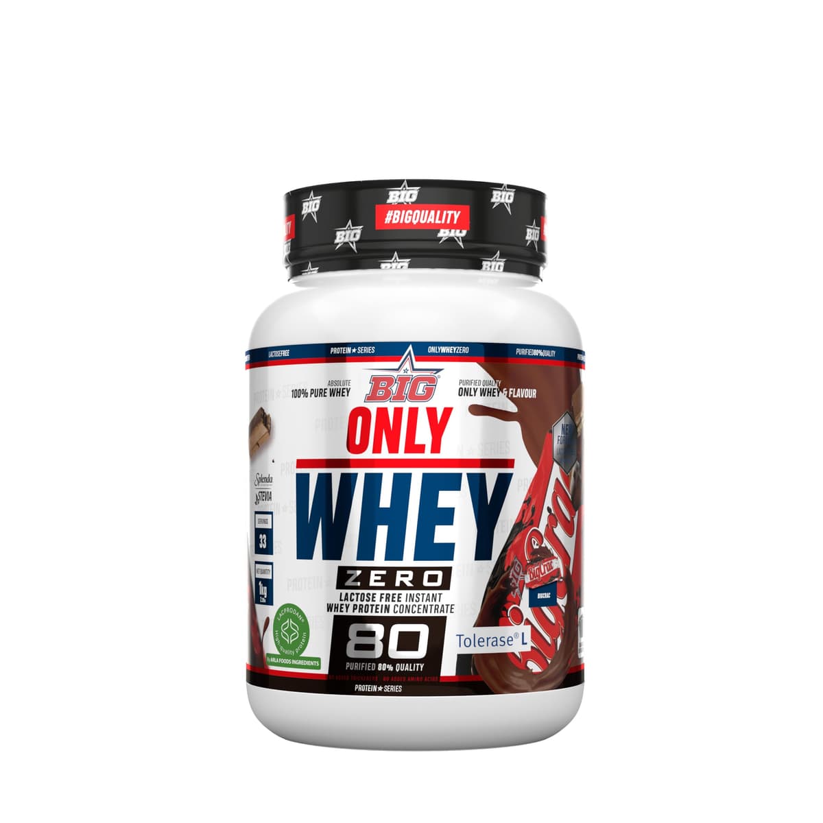 BIG - Proteinas Whey - Proteina en Polvo para Desarrollo de Masa Muscular y Recuperación - Materia Prima Premium - Whey Protein Sin Lactosa, Sin Azúcar, Sin Grumos (1Kg, Cacaolat) — view 30