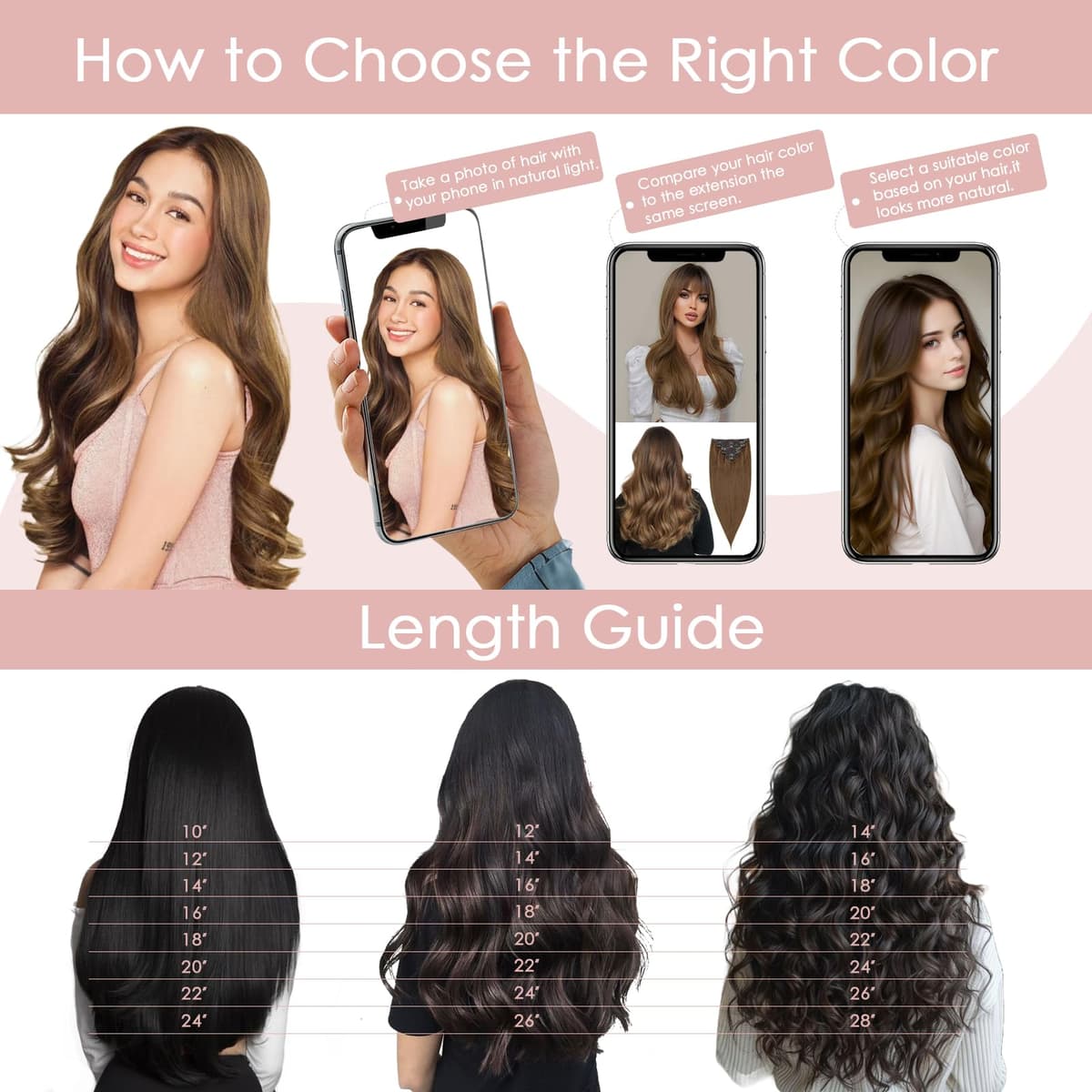 Silk-co 10inch Hair Extensions Clip in Hair Extension Human Hair #04 Medium Brown -Basic Thickness-Thin Weft- 8 Pieces Real Remy Straight Hair Extensions[50g] — view 183