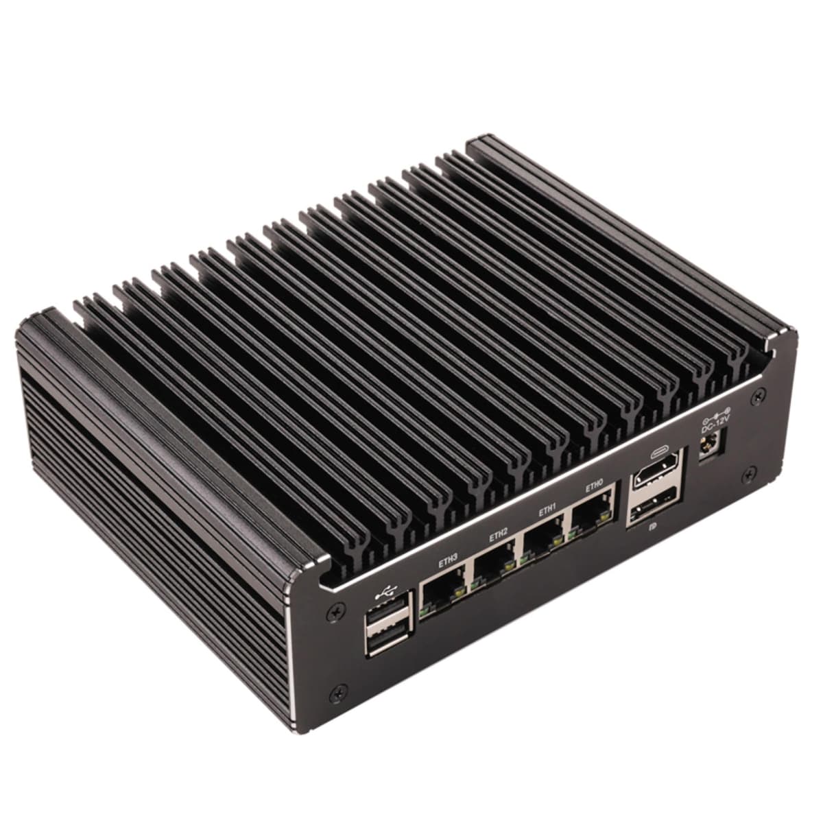 N150 Firewall Micro Appliance, Mini PC, Nano Computadora, Router Compatible con Pfsense OPNsense 32G RAM 1T SSD, 4 x i226-V RJ45 Console AES-NI — view 3