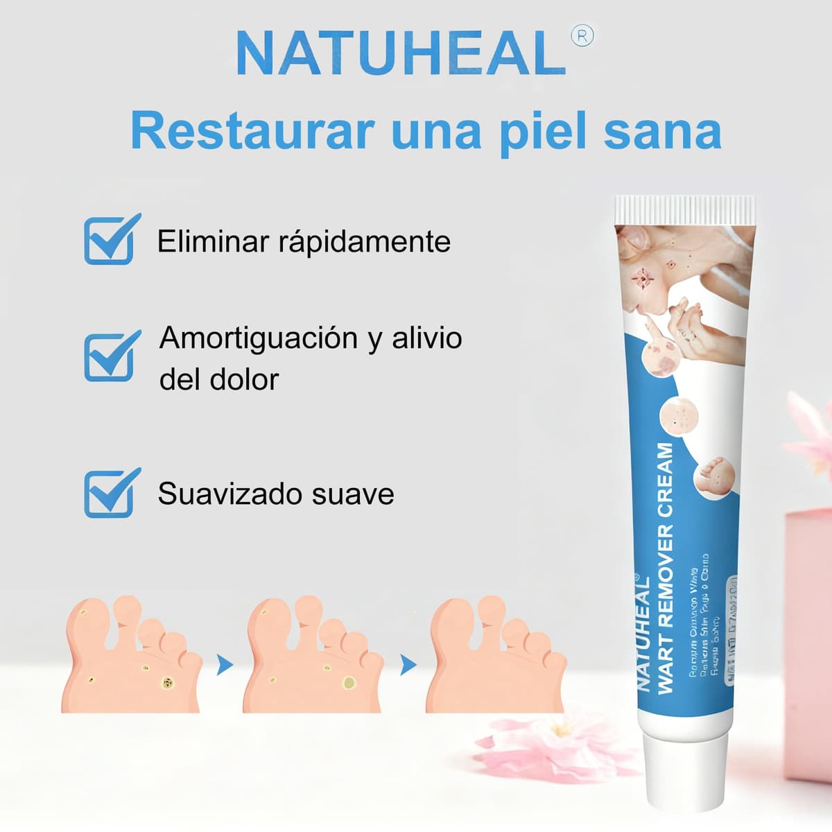 Crema para eliminar verrugas y acrocordones, kit para rostro y cuerpo, eliminación suave de verrugas plantares, comunes, callos y planas, 20 g — view 4