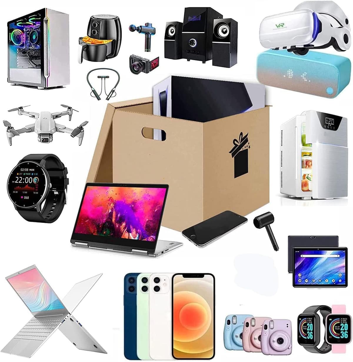 Electronics for Returns,5-40 Pieces Assortment Containing Unsold Surplus Appliances in 2025 Electronic Gift Set JUO342