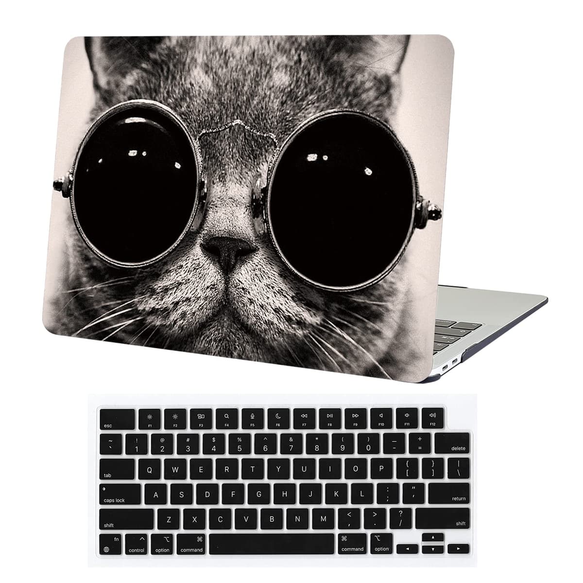 for MacBook Air 13.6 inch Case 2022 2023 2024 2025 Release M4 A3240 M3 A3113 M2 A2681 with Touch ID, Plastic Laptop Hard Shell Case & Keyboard Cover for M4 M3 M2 MacBook Air 13.6,Black Marble — view 35