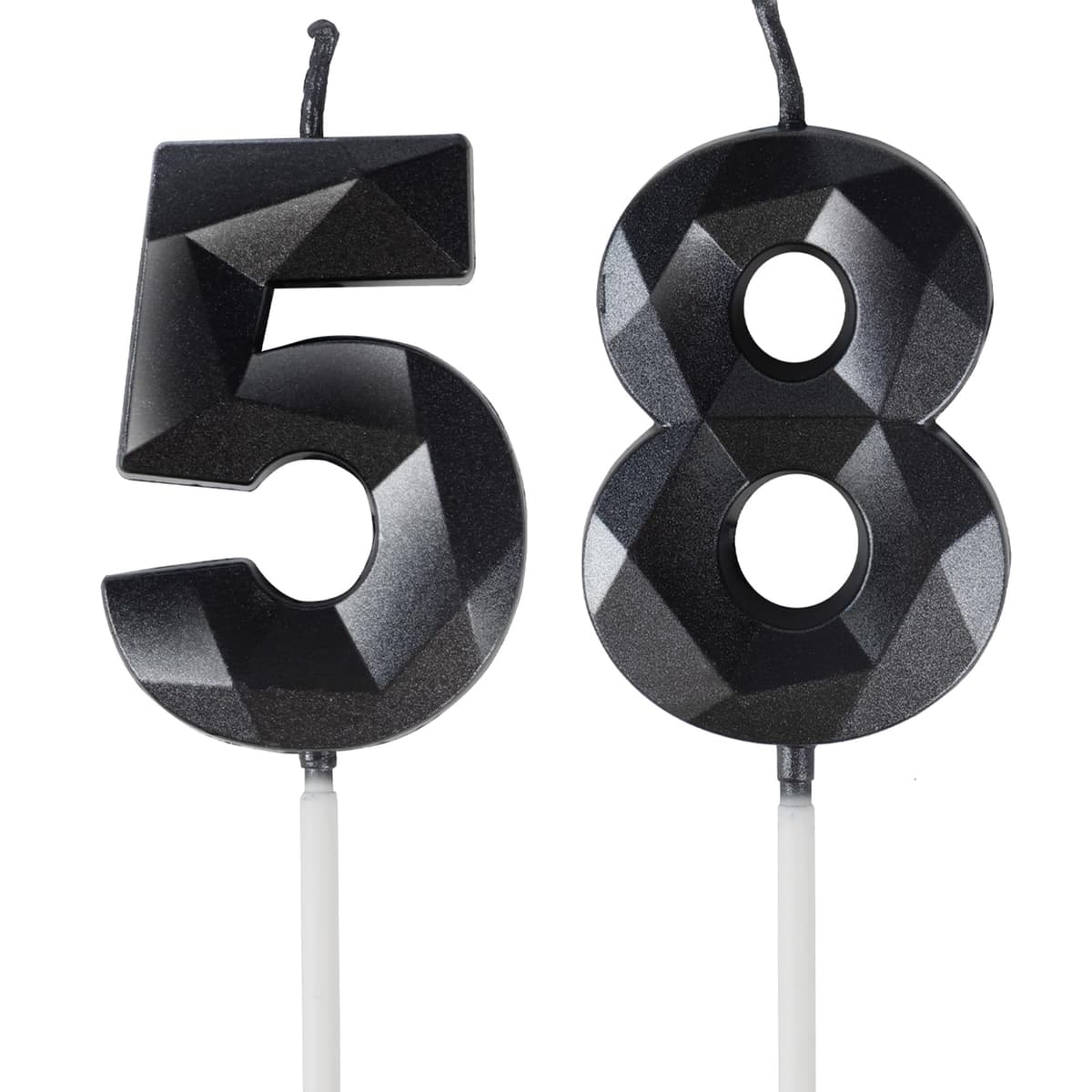 Yiran 50th Birthday Candles, Gold Number 50 Happy Birthday Candles, Cake Topper Decorations for Birthday Party, Wedding Anniversary Celebration Supply — view 142