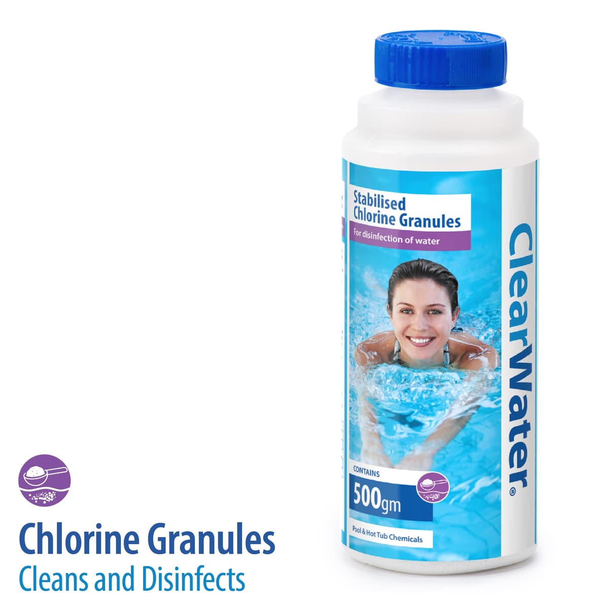 Clearwater Hot Tub Chemical Starter Kit, Includes Chlorine Granules and Dip Test Strips — view 3