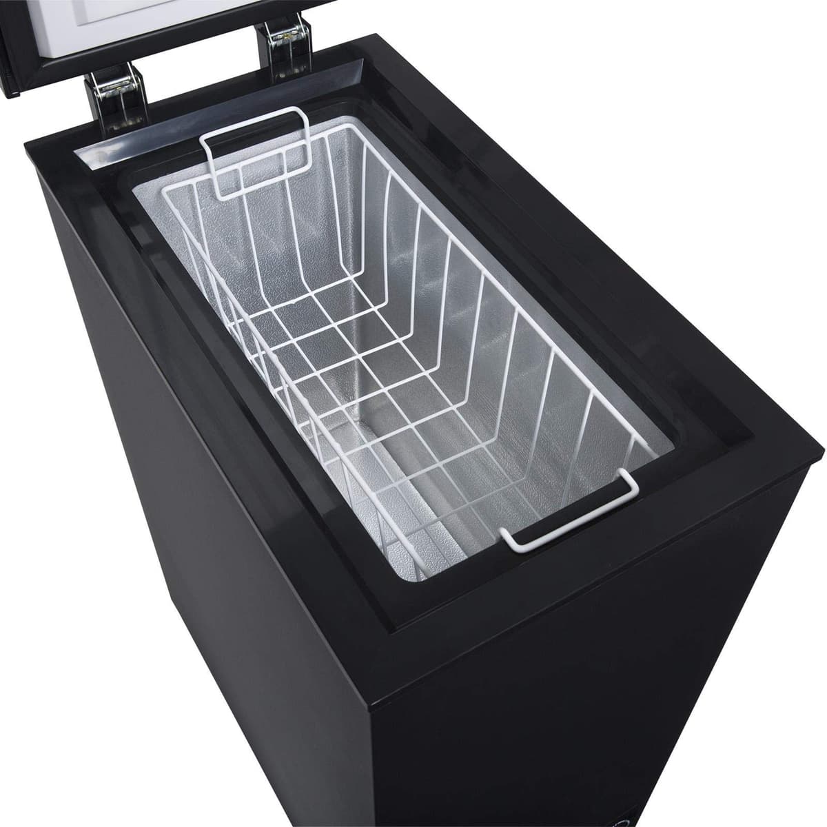 SIA CHF60B Black Chest Freezer with Removable Wire Basket, 53L Slimline Compact Freestanding Freezer, 36cm Wide, Adjustable Temperature Control, E Rated, 2 Years Parts And Labour Guarantee — view 5