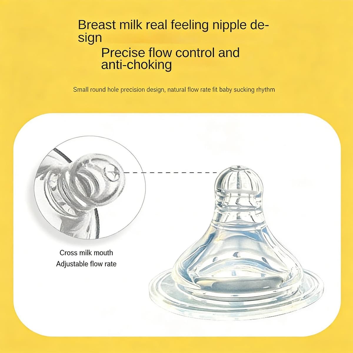 Pacifier Bottle - Leakproof Silicone Anti-Colic, Standard Size with Soft Nipple, High Grade Food Silicone, Aesthetic Small Finish, Boys Girls Tool for Home, Daycare-Friendly Bottle — view 4
