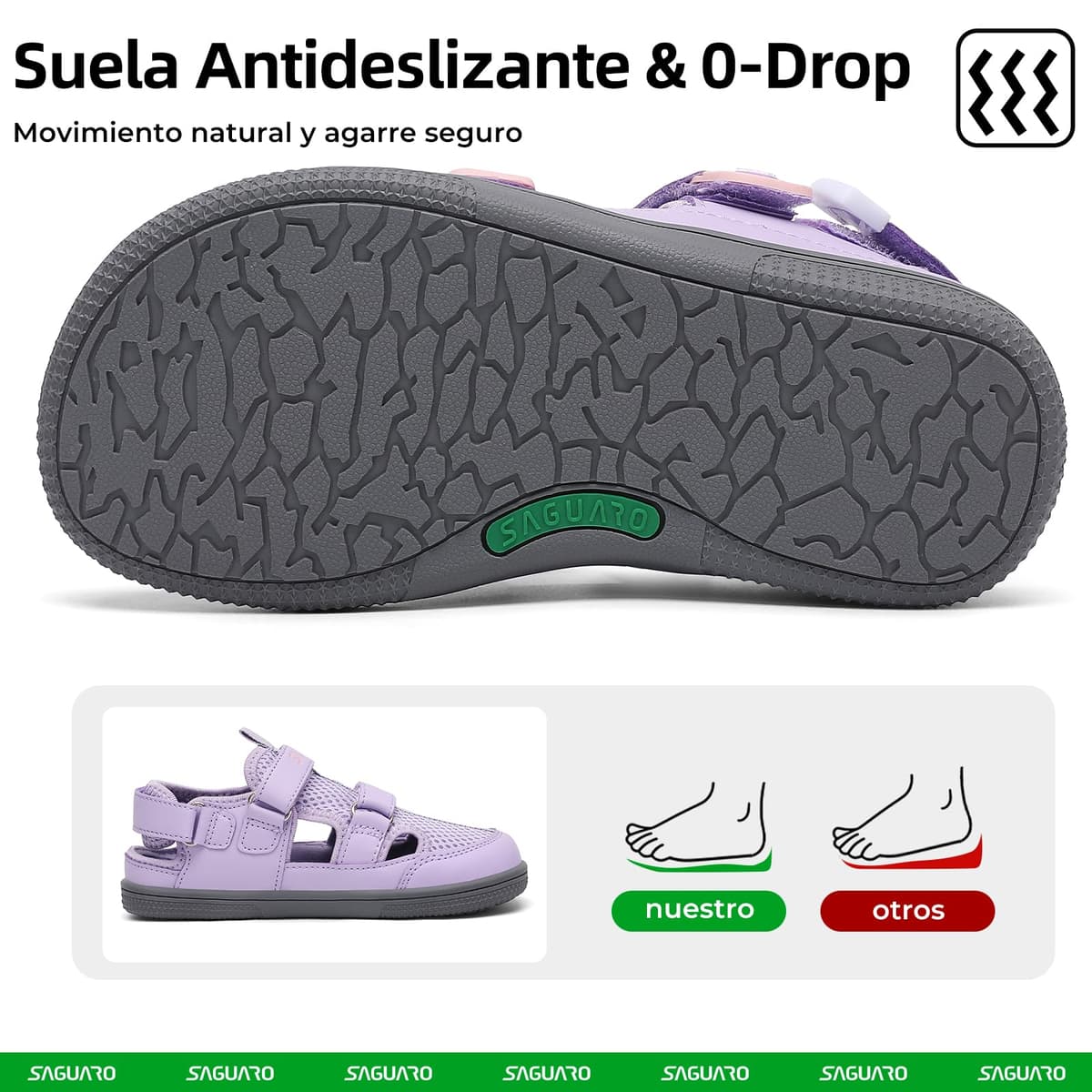 SAGUARO Barefoot Sandals Kids Closed Toe Lightweight Breathable Summer Slippers - Daily, School & Leisure, 25-36 EU — view 6