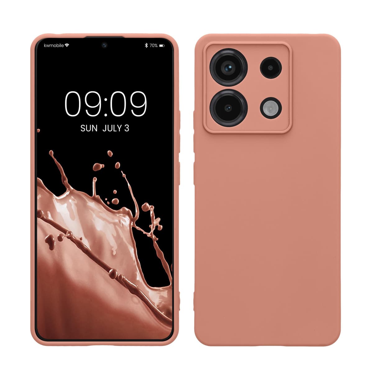 kwmobile Carcasa Compatible con Xiaomi Redmi Note 14 Pro 5G / Poco X7 Funda - Funda Ultrafina de TPU con Bordes elevados - Lavanda Metalizado — view 152