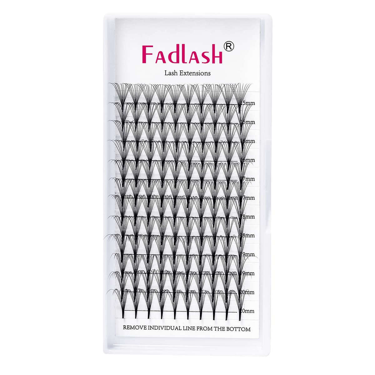 Russian Volume Lashes 16D 0.07 C Curl Mix Tray - Premade Fan Lashes (8-14mm) — view 52
