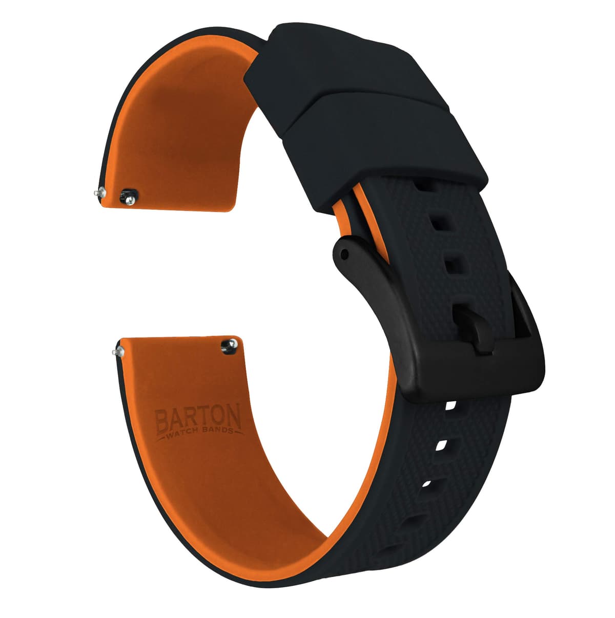 Barton Elite Silicone Watch Bands - Quick Release - Choose Color - 18mm, 19mm, 20mm, 21mm, 22mm, 23mm & 24mm Watch Straps (Stainless & Black Buckle Available) — view 17