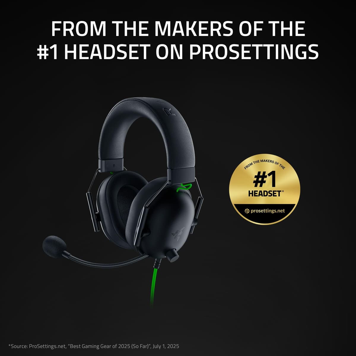 Razer BlackShark V2 X - Multi-Platform Wired Esports Headset (Triforce 50 mm Drivers, Advanced Passive Noise Cancellation, 7.1 Surround Sound, Hyperclear Cardioid Mic) Black — view 2